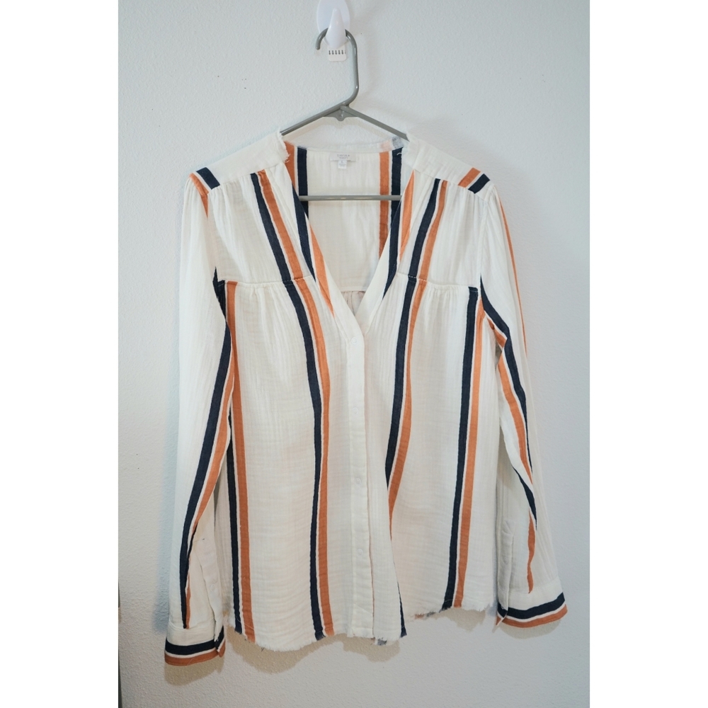 Tavik+ Women's Button Down Orange Blue size Large